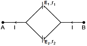 Two cells having electro-motive force E1 and E2 and internal resistance ...