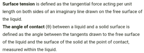 Define surface tension and angle of contact. - Sarthaks eConnect ...