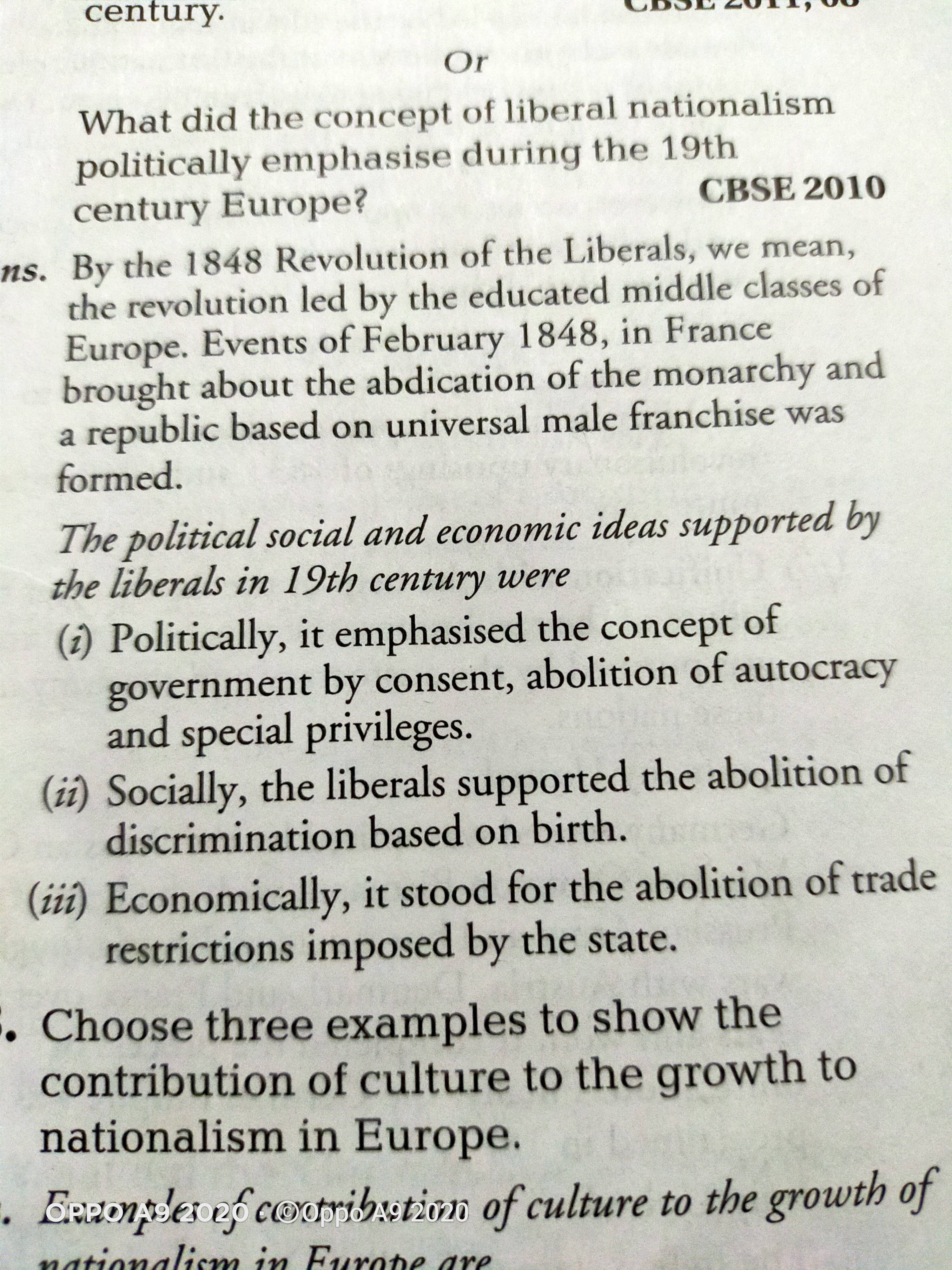 Explain The Concept Of Liberal Nationalism Which Developed In Europe In 