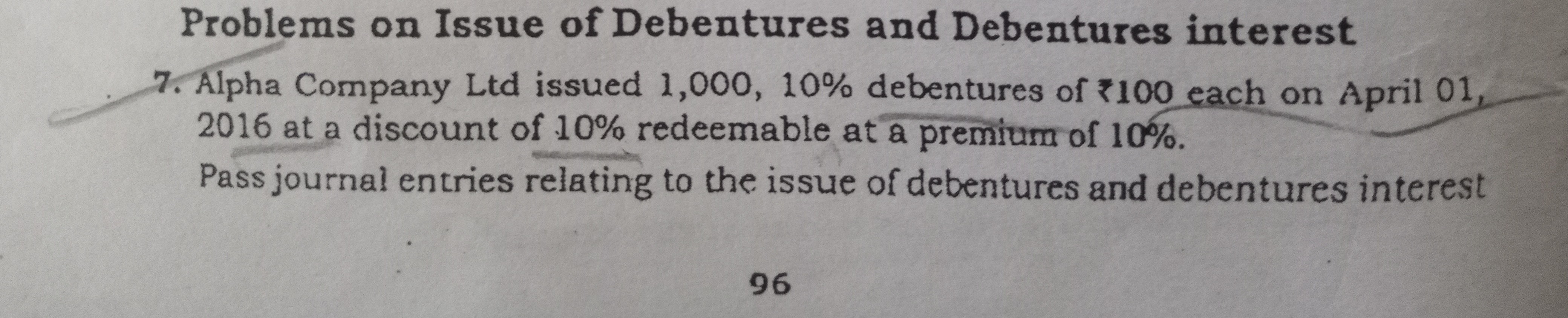 Issue And Redemption Of Debentures Class 12 Or 2nd Puc Please Answer 