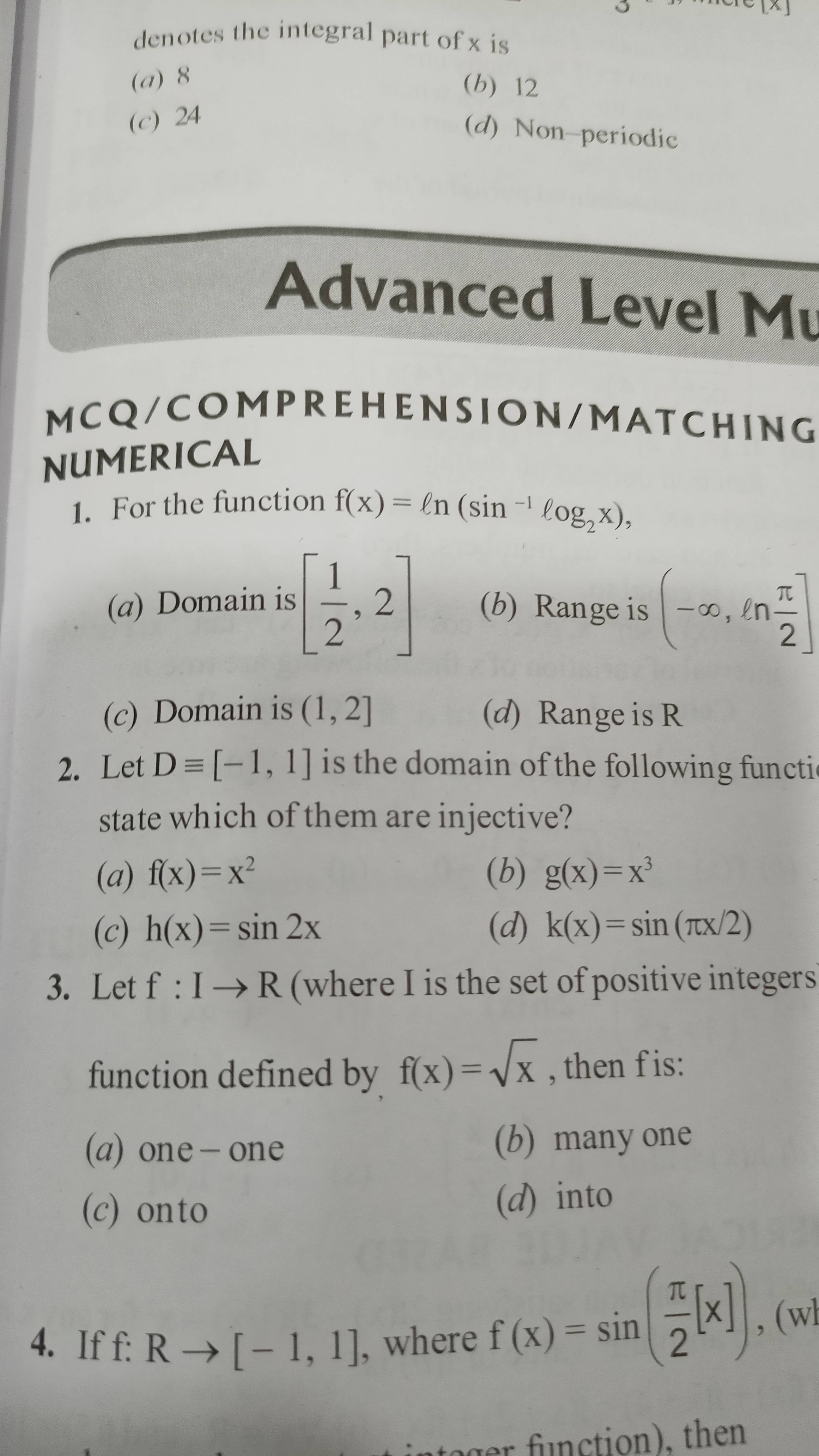 Math question no 1 - Sarthaks eConnect | Largest Online Education Community